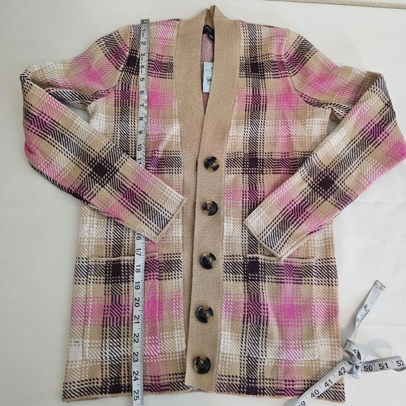 NWT Ann Taylor Plaid Boyfriend Cardigan - Picture 9 of 11